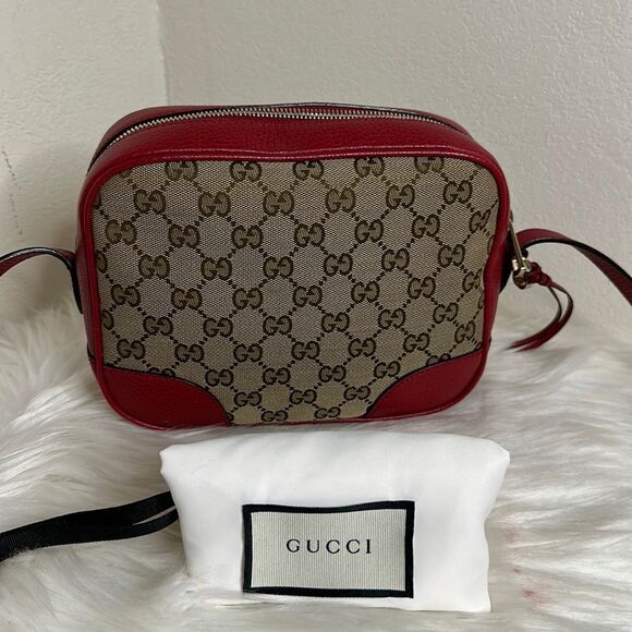 💯 Authentic Gucci Bree Disco Crossbody Bag in Red🍀 - Picture 1 of 16